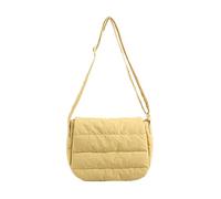 Bolsa de Algodón Ligero Con Botones De Algodón Con Cubiertas Ligeras Voltear Diseños Moda Antebrazo Bolsas De Tampón Nylon Crossbody Bolsa, amarillo