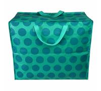 Rex London - Bolsa de almacenamiento con lunares azules, Plástico, Azul, 58 cm x 24 cm x 46.8 cm, 12 kg, Cerradura de cremallera