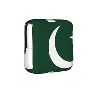 Bolsa de almacenamiento a prueba de épocas, con diseño de bandera de Pakistán, funda de viaje para toallas sanitarias, discreta bolsa mensural para bolso de oficina