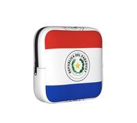 Bolsa de almacenamiento a prueba de épocas, con diseño de bandera de Paraguay, funda de viaje para toallas sanitarias, discreta bolsa mensajera para bolso de oficina