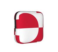 Bolsa de almacenamiento a prueba de épocas con la bandera de Groenlandia, funda de viaje de higiene femenina para toallas sanitarias, bolsa mensural discreta para bolso de oficina