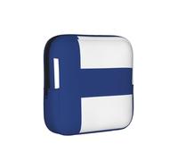 Bolsa de almacenamiento a prueba de épocas con la bandera finlandesa, funda de viaje para toallas sanitarias, discreta bolsa mensajera para bolso de oficina