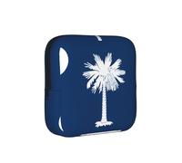 Bolsa de almacenamiento a prueba de épocas de la bandera de Carolina del Sur, funda de viaje de higiene femenina para toallas sanitarias, bolsa mensural discreta para bolso de oficina