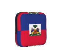 Bolsa de almacenamiento a prueba de épocas de la bandera de Haití, funda de viaje de higiene femenina para toallas sanitarias, bolsa mensural discreta para bolso de oficina