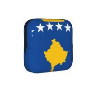 Bolsa de almacenamiento a prueba de épocas, diseño de bandera de Kosovo, funda de viaje para toallas sanitarias, discreta bolsa mensural para bolso de oficina