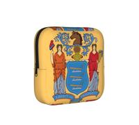 Bolsa de almacenamiento a prueba de épocas, diseño de bandera de Nueva Jersey, funda de viaje para toallas sanitarias, discreta bolsa mensural para bolso de oficina