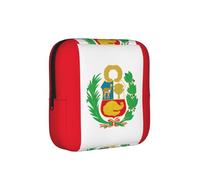 Bolsa de almacenamiento a prueba de épocas, diseño de bandera de Perú, funda de viaje para toallas sanitarias, discreta bolsa mensajera para bolso de oficina