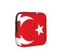 Bolsa de almacenamiento a prueba de épocas, diseño de bandera de Turquía, funda de viaje para toallas sanitarias, bolsa mensural discreta para bolso de oficina