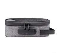 Bolsa de almacenamiento a prueba de olores con cerradura de combinación, discreta bolsa aislante con forro de carbón activo y caja desodorante para viajes y exteriores, 20 x 10 x 7,2 cm (gris)