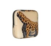 Bolsa de almacenamiento a prueba de período de jirafa para madre e hijo, funda de viaje para toallas sanitarias, discreta bolsa mensural para bolso de oficina