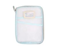 Bolsa de almacenamiento A4 de malla de doble capa con cremallera con gran capacidad y diseño de múltiples compartimentos, organizador de nailon para documentos de oficina, escuela o examen, color