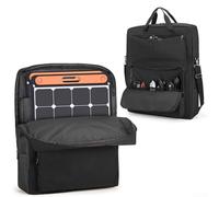 Bolsa de almacenamiento acolchada para panel solar, funda de transporte Oxford, para Jackery SolarSaga 100 W, para Rockpals SP003, para potencia de 100 W, color negro