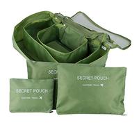 Bolsa De Almacenamiento,Bolsa De Almacenamiento De Ropa Maleta De Equipaje Organizador De Embalaje Para Viajes Bolsa De Clasificación De Ropa Bolsa De Almacenamiento 6 Unids/Set(Verde)