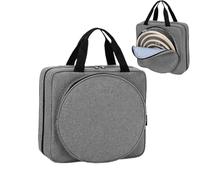 Bolsa de almacenamiento bordada | 2 asas dobles con cremallera, bolsa de almacenamiento cuadrada para proyectos de punto | para estudiantes, artistas, viajeros, profesionales, entusiastas de las