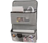 Bolsa de almacenamiento colgante de tela no tejida Organizador de armario de puerta de pared de gran capacidad para juguetes Accesorios de ropa Patrón gris (B)