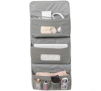 Bolsa de almacenamiento colgante de tela no tejida Organizador de armario de puerta de pared de gran capacidad para juguetes Accesorios de ropa Patrón gris (C)