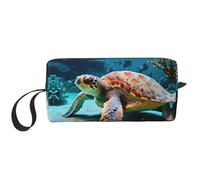 Bolsa de almacenamiento compacta con estampado de tortuga marina, bolsa de transporte minimalista, bolsa de gran capacidad para transporte protector