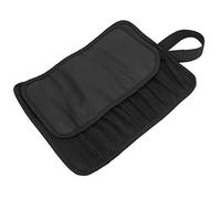 Bolsa de almacenamiento compacta impermeable de tela, maletín de pescado para utensilios de pesca, negro, 30 x 22 cm (negro)