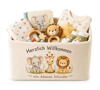 Bolsa de almacenamiento con diseño de animales | Regalos de nacimiento niño y niña, bolsa de pañales para bebé, cesta de regalo para baby shower, bautizo, recién nacido