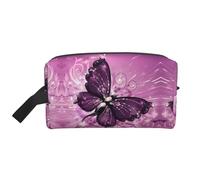 Bolsa de almacenamiento con diseño de pulpo, kit de aseo de afeitado, bolsas de cosméticos de viaje, organizador de embalaje, bolsa portátil, mariposa, Talla única