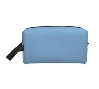 Bolsa de almacenamiento con estampado blanco amarillento - Bolsa organizadora de viaje para artículos de aseo y cosméticos con cremallera - lona reutilizable para maquillaje, Azure, Talla única