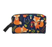 Bolsa de almacenamiento con estampado de bandera irlandesa, elegantes bolsas de aseo y cosméticos de viaje, accesorio de embalaje para viajes, uso en el gimnasio, Lindo zorro de animal, Talla única