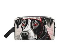 Bolsa de almacenamiento con estampado de flores - Elegantes bolsas de aseo y cosméticos de viaje, accesorio de embalaje para viajes, uso en el gimnasio, Cute Animal Farm Dog 1, Talla única