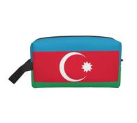 Bolsa de almacenamiento con estampado de la bandera de Bolivia, bolsa de aseo de viaje duradera, accesorio de embalaje de lona portátil para uso diario, gimnasio y viajes, Bandera de Azerbaiyán, Talla