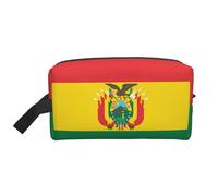 Bolsa de almacenamiento con estampado de la bandera de Bolivia, bolsa de aseo de viaje duradera, accesorio de embalaje de lona portátil para uso diario, gimnasio y viajes, Bandera de Bolivia, Talla