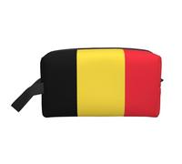 Bolsa de almacenamiento con estampado de la bandera de Bolivia, bolsa de aseo de viaje duradera, accesorio de embalaje de lona portátil para uso diario, gimnasio y viajes, Bandera de Bélgica, Talla