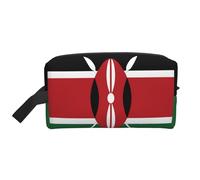 Bolsa de almacenamiento con estampado de la bandera de Nicaragua, bolsa de aseo de viaje duradera, accesorio de embalaje de lona portátil para uso diario, gimnasio y viajes, Bandera de Kenia, Talla