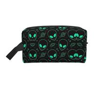 Bolsa de almacenamiento con estampado de tractor - Kit de aseo para afeitar, bolsas de cosméticos de viaje, organizador de embalaje, bolsa portátil, Aliens, Talla única