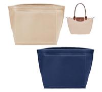 Bolsa De Almacenamiento con Forro De Bolsillo De 2 Piezas, Accesorios para Bolsos, Bolsa De Cosméticos De Fieltro, Bolsa De Almacenamiento con Múltiples Compartimentos