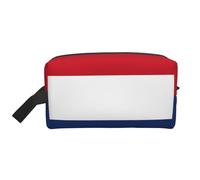 Bolsa de almacenamiento con impresión de República Dominicana, bolsa de aseo de viaje duradera, accesorio de embalaje de lona portátil para uso diario, gimnasio y viajes, Bandera holandesa, Talla
