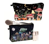 Bolsa De Almacenamiento con Patrón De Setas De 2 Uds, Bolsa De Almacenamiento De Viaje Portátil, Bolsa De Almacenamiento De Gran Capacidad, Bolsa De Almacenamiento Bonita