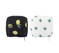 Bolsa de Almacenamiento Cosmética Engrosada 2 Piezas | Twill, Tamaño Compacto para Llaves y Mini Cosméticos, Diseño Creativo y Bonito, Adecuado para Llevar a Diario