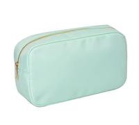 Bolsa de almacenamiento cosmética para carta, parche personalizado de viaje, bolsa de cosméticos personalizada, bolsa de nailon, bolsa de aseo de chenilla, parche de maquillaje para niña, bolsa de