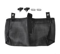 Bolsa de almacenamiento de accesorios para barco, yate, canoa, equipo con organizador de red de malla, compatible con caja de aparejos, botella de agua de cerveza, 23 x 13 x 4 cm, nailon, color negro