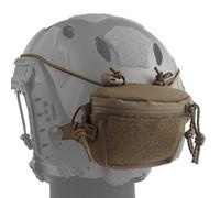 Bolsa de almacenamiento de accesorios tácticos para casco con bucle interior y salida de cable construida para funda de batería NVG. Bolsa de contrapeso reforzada con gancho trasero, múltiples puntos