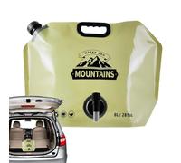 Bolsa de almacenamiento de agua - Contenedor plegable de 16,93 pulgadas | Botella portátil de 12,2 x 2,95 pulgadas - PA PE Pet 106 G, a prueba de fugas, grifo ajustable para camping, senderismo
