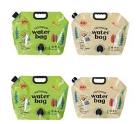 Bolsa de Almacenamiento de Agua de Emergencia Mejorada, Bolsa de Botella de Agua Plegable portátil, 8 litros con Grifo Propio, contenedor de Agua de 2 Piezas, Adecuado para viaj Light Yellow 2 Piezas