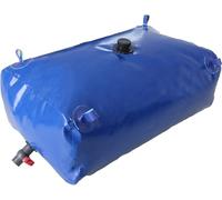 Bolsa de almacenamiento de agua plegable, contenedor de agua flexible portátil con válvula de encendido y apagado para recolección de agua de lluvia al aire libre