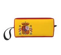 Bolsa de almacenamiento de bandera española, pequeña bolsa de maquillaje para bolso, bolsa de maquillaje de viaje, mini bolsa de cosméticos para hombre, Spanish Flag, Talla única