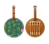 Bolsa de almacenamiento de camisetas de golf marrón con flores y plantas, bolsa de almacenamiento multifuncional para hombres, material de poliuretano duradero