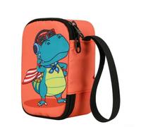 Bolsa de almacenamiento de carcasa dura EVA compatible con Yoto para Mini Story Machine, funda de transporte compacta naranja con correa para el hombro para reproductor de audio y tarjetas de niños