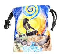 Bolsa de almacenamiento de cartas de tarot, pequeña bolsa de cubierta de Oracle - Bolsa portátil para tarjetas de tarot, bolsas con cordón, 13 x 18 cm, bolsa de accesorios de tarot para bruja, Color