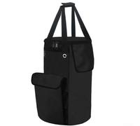 Bolsa de almacenamiento de cilindro de propano resistente de 20 libras con doble cremallera y ojales de ventilación para acampar al aire libre y asar a la parrilla