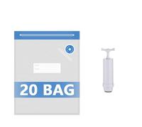 Bolsa De Almacenamiento De Compresión Bolsas de almacenamiento al vacío con bomba manual/eléctrica(20 Bags-Manual Pump)