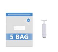 Bolsa De Almacenamiento De Compresión Bolsas de almacenamiento al vacío con bomba manual/eléctrica(5 Bags-Manual Pump)