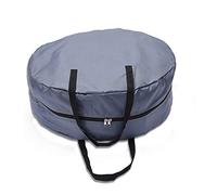 Bolsa de Almacenamiento de Coronas Navideñas Contenedor de Coronas de Guirnaldas Grises Almacenamiento de Coronas Grandes Organizador de Coronas Artificiales, Asas Resistentes Cremallera Doble(#1)